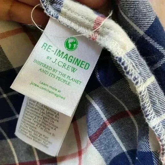 J. Crew Women’s Classic red/white/blue Plaid Flannel Button Down shirt, size L - Picture 4 of 4